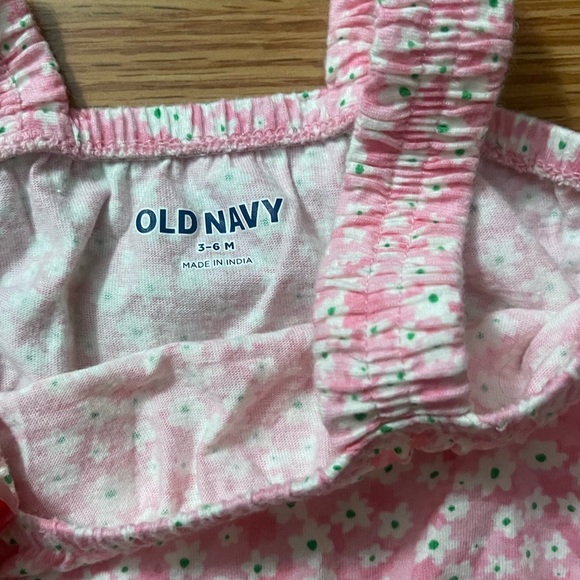 Old Navy Pink Floral Bubble Romper - Picture 2 of 2
